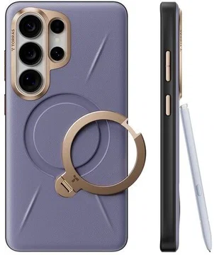 TORRAS Q Pro Leather Samsung S26 Ultra Hoesje MagSafe 360° Kickstand Paars