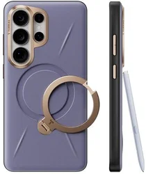 TORRAS Q Pro Leather Samsung S26 Ultra Hoesje MagSafe 360° Kickstand Paars afbeelding