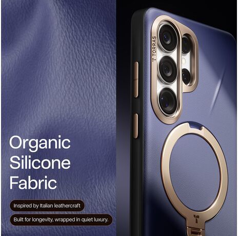 TORRAS Q Pro Leather Samsung S26 Ultra Hoesje MagSafe 360° Kickstand Paars afbeelding 2