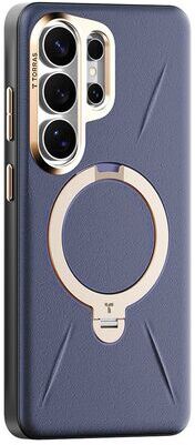 TORRAS Q Pro Leather Samsung S26 Ultra Hoesje MagSafe 360° Kickstand Paars afbeelding 3
