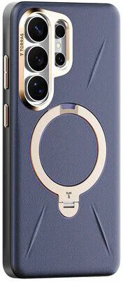 TORRAS Q Pro Leather Samsung S26 Ultra Hoesje MagSafe 360° Kickstand Paars afbeelding 3