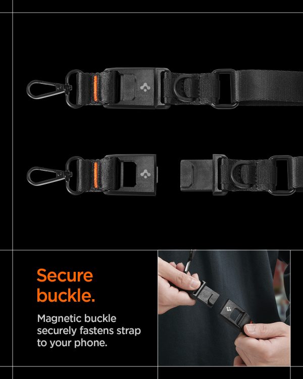 Spigen Universal Crossbody Lanyard Strap DA30M Zwart afbeelding 9