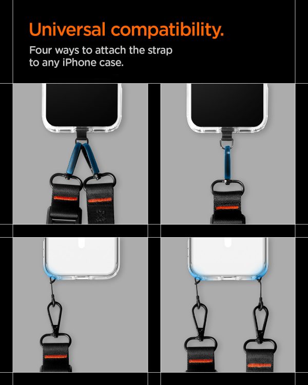 Spigen Universal Crossbody Lanyard Strap DA30M Zwart afbeelding 7