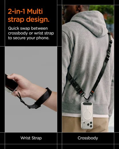 Spigen Universal Crossbody Lanyard Strap DA30M Zwart afbeelding 6