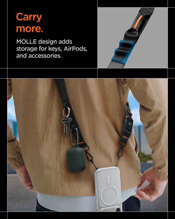Spigen Universal Crossbody Lanyard Strap DA30M Zwart afbeelding 8