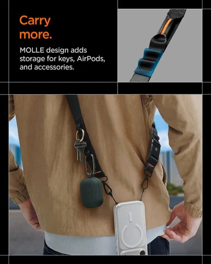 Spigen Universal Crossbody Lanyard Strap DA30M Zwart afbeelding 8