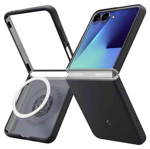 Spigen Nano Pop MagFit Samsung Galaxy Z Flip 7 Hoesje MagSafe Back Cover Zwart afbeelding 1