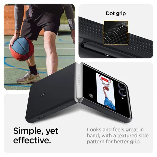 Spigen Nano Pop MagFit Samsung Galaxy Z Flip 7 Hoesje MagSafe Back Cover Zwart afbeelding 6