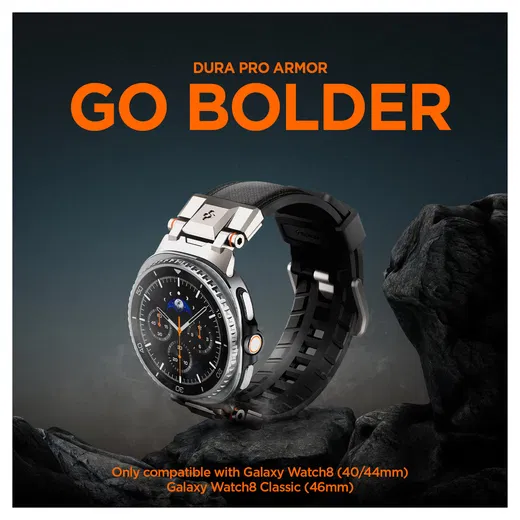 Spigen DuraPro Armor - Samsung Galaxy Watch 8 Bandje - Zwart afbeelding 7