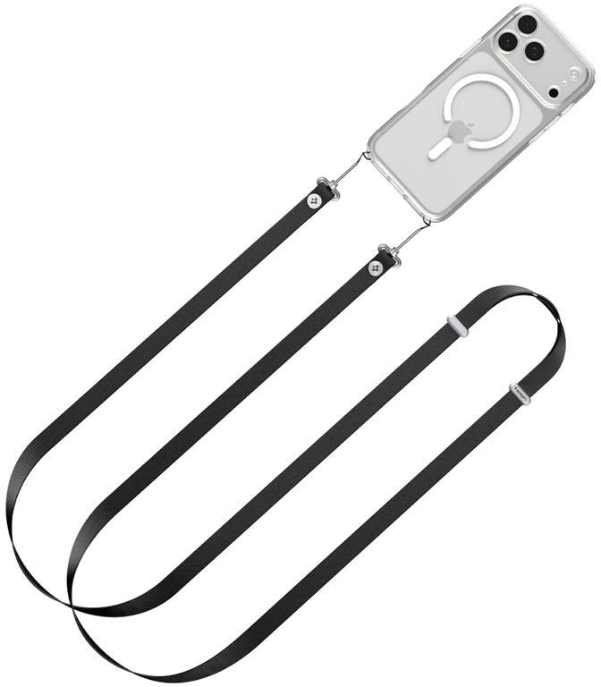 Spigen Crossbody Lanyard Strap iPhone 17 Serie DA30L Zwart afbeelding 1