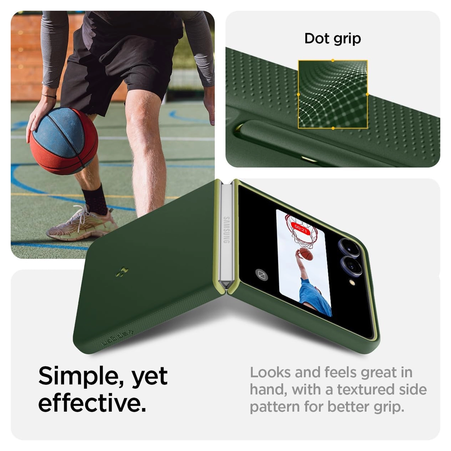 Spigen Nano Pop MagFit Samsung Galaxy Z Flip 7 Hoesje MagSafe Back Cover Groen afbeelding 6