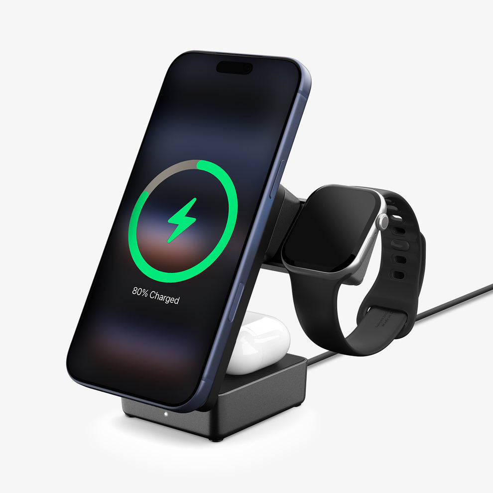 Spigen Essential MagFit Qi2.2 3-in-1 Draadloze Oplader Zwart afbeelding 10