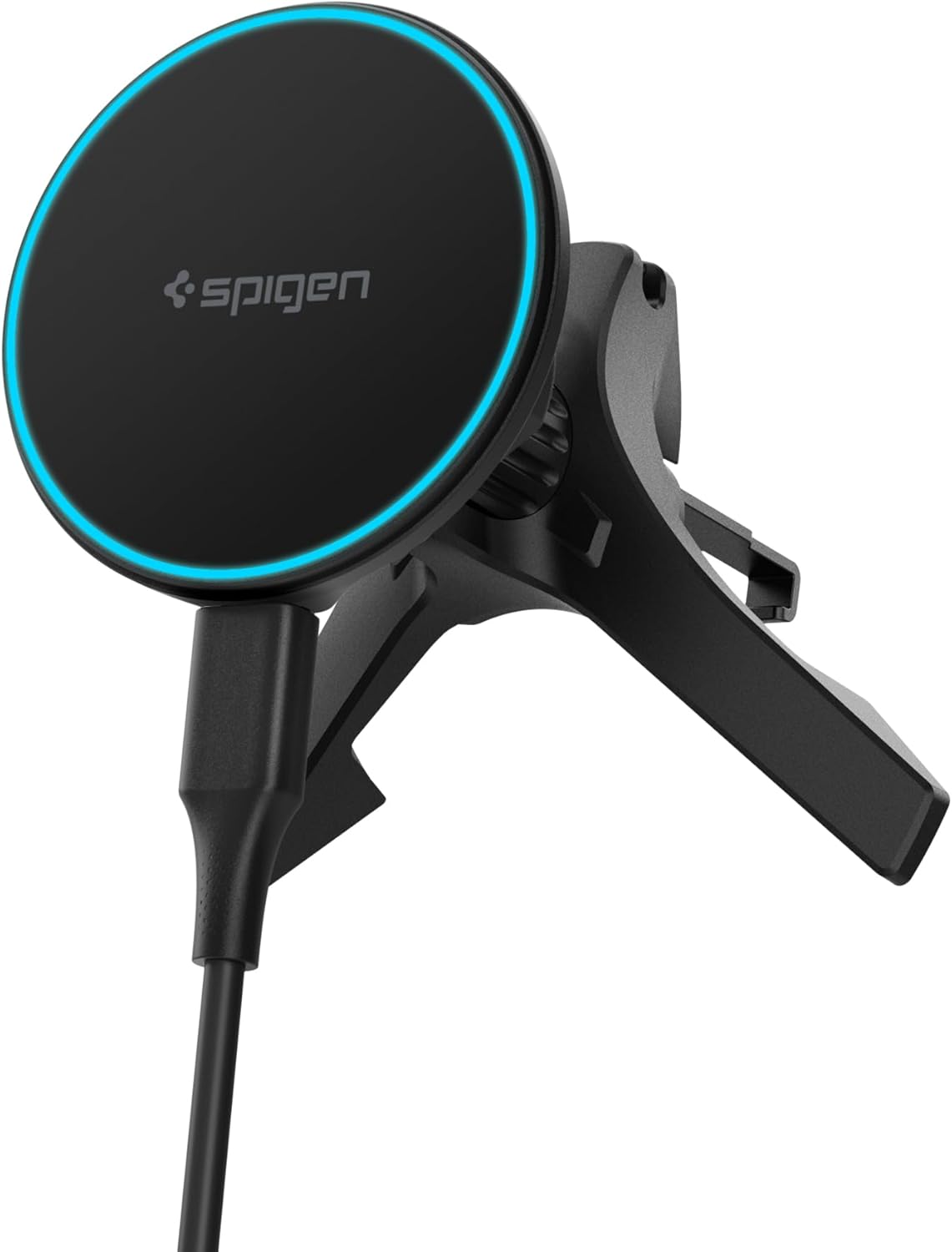 Spigen Essential MagFit Qi2 Draadloze Auto Oplader Ventilatie Zwart afbeelding 1