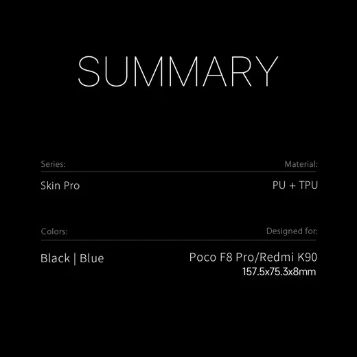 Dux Ducis Skin Pro Xiaomi Poco F8 Pro Hoesje Portemonnee Book Case Blauw afbeelding 2