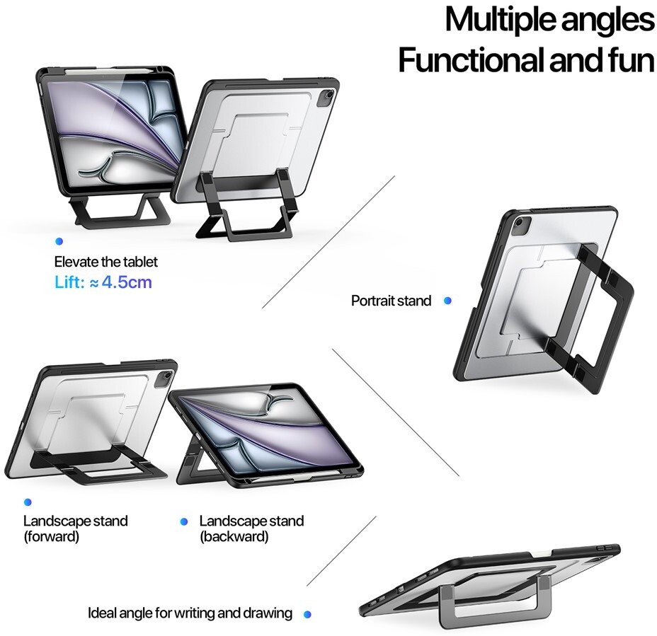 Dux Ducis Axis Hoes voor iPad Air 11 / Air 4/5 / iPad Pro 11 Zwart afbeelding 4