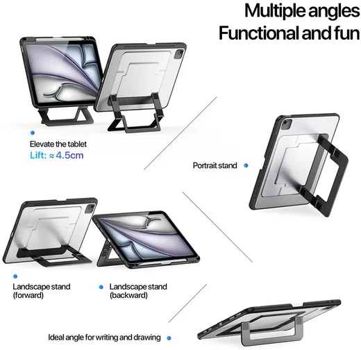 Dux Ducis Axis Hoes voor iPad Air 11 / Air 4/5 / iPad Pro 11 Zwart afbeelding 4