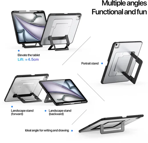 Dux Ducis Axis Hoes voor iPad Air 13 (2024/2025) Zwart afbeelding 6
