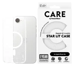 PanzerGlass CARE Star Lit iPhone 16e Hoesje MagSafe Back Cover Transparant afbeelding