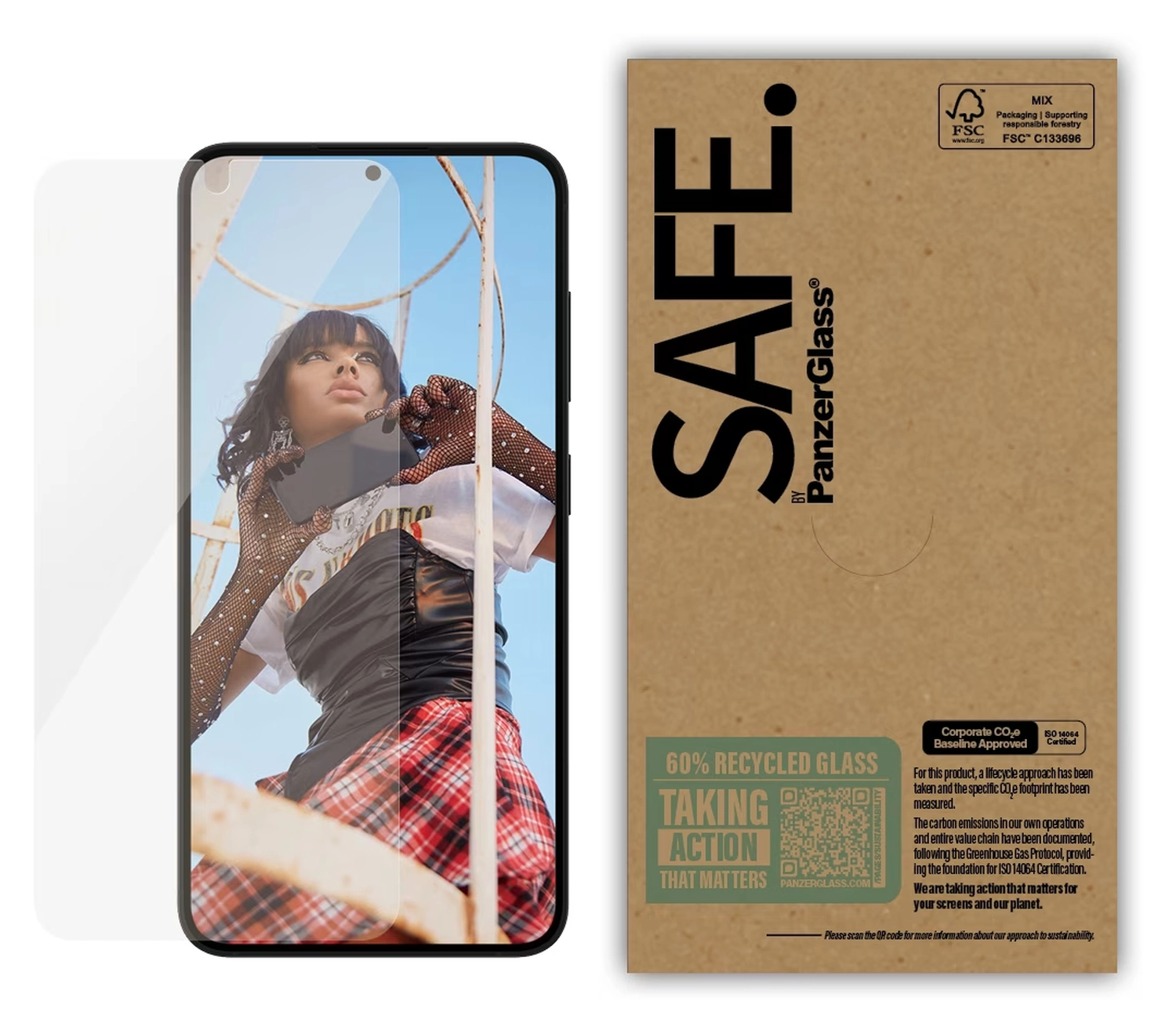 PanzerGlass SAFE Ultra-Wide Fit Samsung Galaxy S25 Screen Protector afbeelding 1