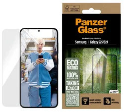 PanzerGlass Eco Matrix Ultra-Wide Samsung Galaxy S25 / S24 Screen Protector afbeelding