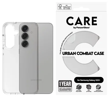 PanzerGlass Care Urban Combat Samsung Galaxy S25 Plus Hoesje Transparant