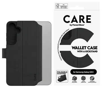 PanzerGlass CARE Samsung Galaxy S25 Plus Hoesje Portemonnee Book Case Zwart