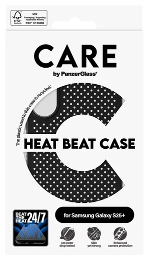 PanzerGlass CARE Heat Beat Samsung Galaxy S25 Plus Hoesje Zwart afbeelding 4