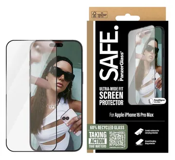 PanzerGlass SAFE Ultra-Wide Fit iPhone 16 Pro Max Screen Protector