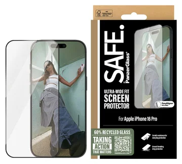 PanzerGlass SAFE Ultra-Wide Fit iPhone 16 Pro Screen Protector