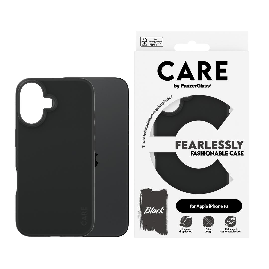 PanzerGlass Care Case Fashion iPhone 16 Zwart afbeelding 4