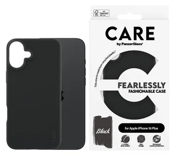PanzerGlass CARE Fashionable iPhone 16 Plus Hoesje Back Cover Zwart