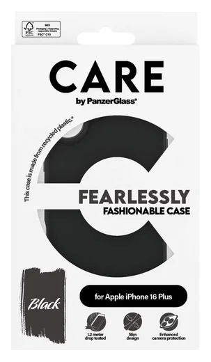 PanzerGlass CARE Fashionable iPhone 16 Plus Hoesje Back Cover Zwart afbeelding 4