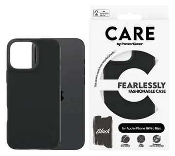 PanzerGlass CARE Fashionable iPhone 16 Pro Max Hoesje Back Cover Zwart