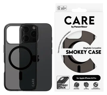 PanzerGlass CARE Smokey iPhone 16 Pro Hoesje MagSafe Back Cover Zwart
