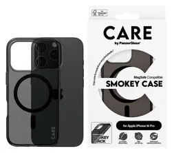 PanzerGlass CARE Smokey iPhone 16 Pro Hoesje MagSafe Back Cover Zwart afbeelding