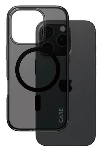 PanzerGlass CARE Smokey iPhone 16 Pro Hoesje MagSafe Back Cover Zwart afbeelding 2