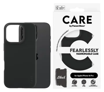 PanzerGlass CARE Fashionable iPhone 16 Pro Hoesje Back Cover Zwart
