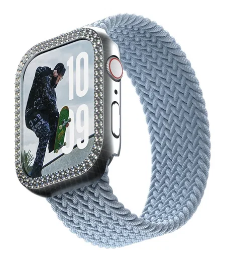 PanzerGlass SAFE Bling - Apple Watch 11/10 46MM Hoesje - Bumper Glitter Zilver afbeelding 2