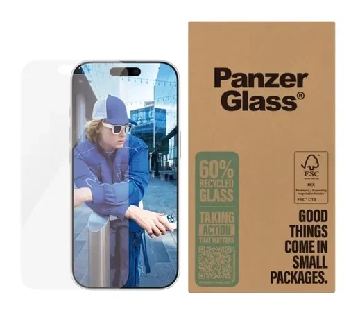 PanzerGlass Classic Fit iPhone 16 Pro Screen Protector Tempered Glass afbeelding 1