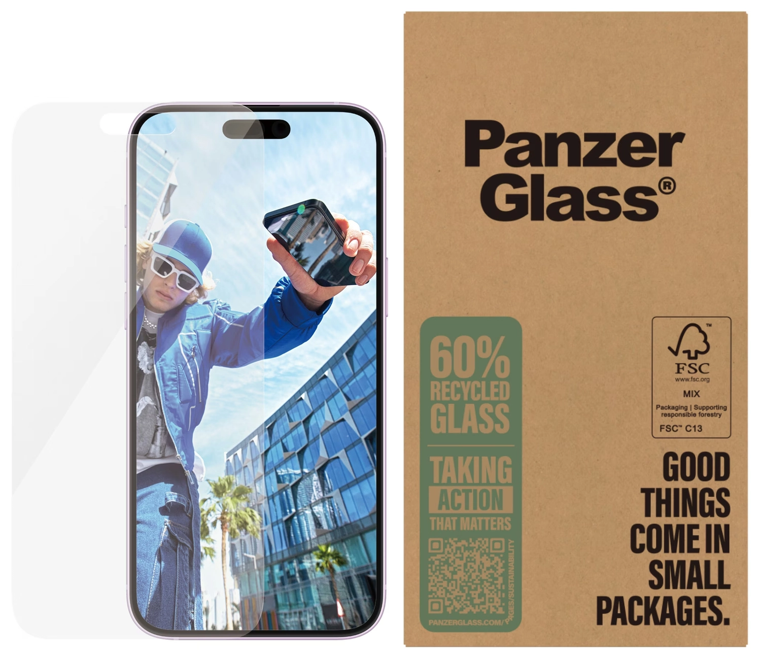 PanzerGlass Classic Fit iPhone 16 Plus Screen Protector Tempered Glass afbeelding 1
