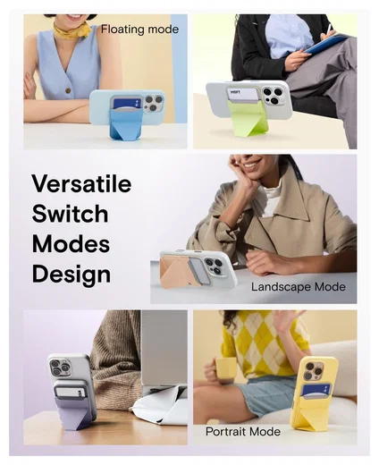MOFT MOVAS Snap-On MagSafe Kaarthouder Vegan Leer Pasjeshouder Licht Blauw afbeelding 5