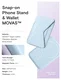 MOFT MOVAS Snap-On MagSafe Kaarthouder Vegan Leer Pasjeshouder Licht Blauw afbeelding 6