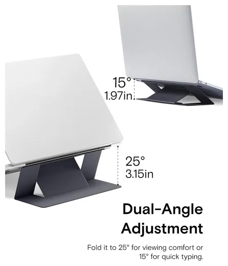 MOFT Laptop Stand voor Bureau Opvouwbaar en Verstelbaar 11-16inch Laptops Zwart afbeelding 3
