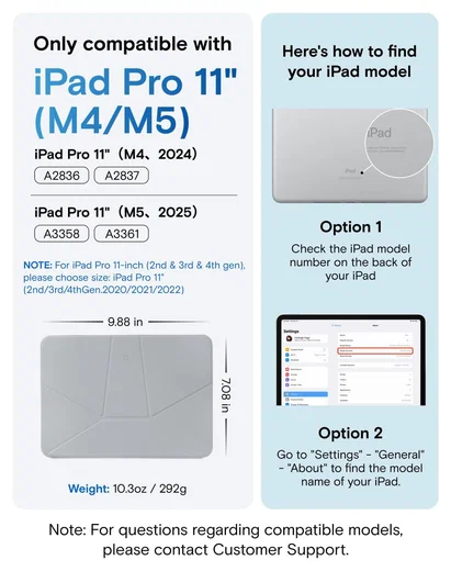 MOFT Dynamic Folio iPad Pro 11 (2024/2025) Hoes Book Case met Standaard Grijs afbeelding 2