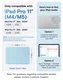 MOFT Dynamic Folio iPad Pro 11 (2024/2025) Hoes Book Case met Standaard Blauw afbeelding 2