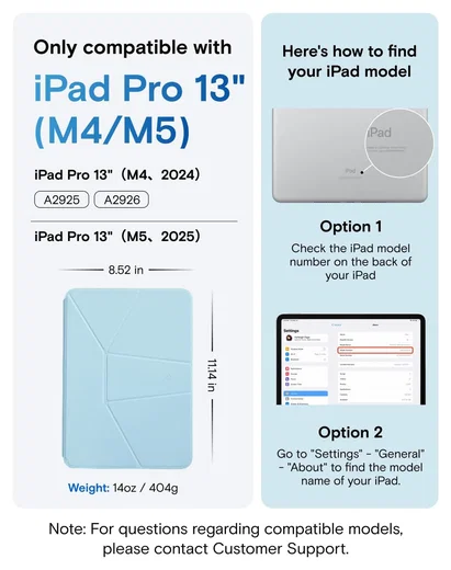 MOFT Dynamic Folio iPad Pro 13 (2024/2025) Hoes Book Case met Standaard Blauw afbeelding 2