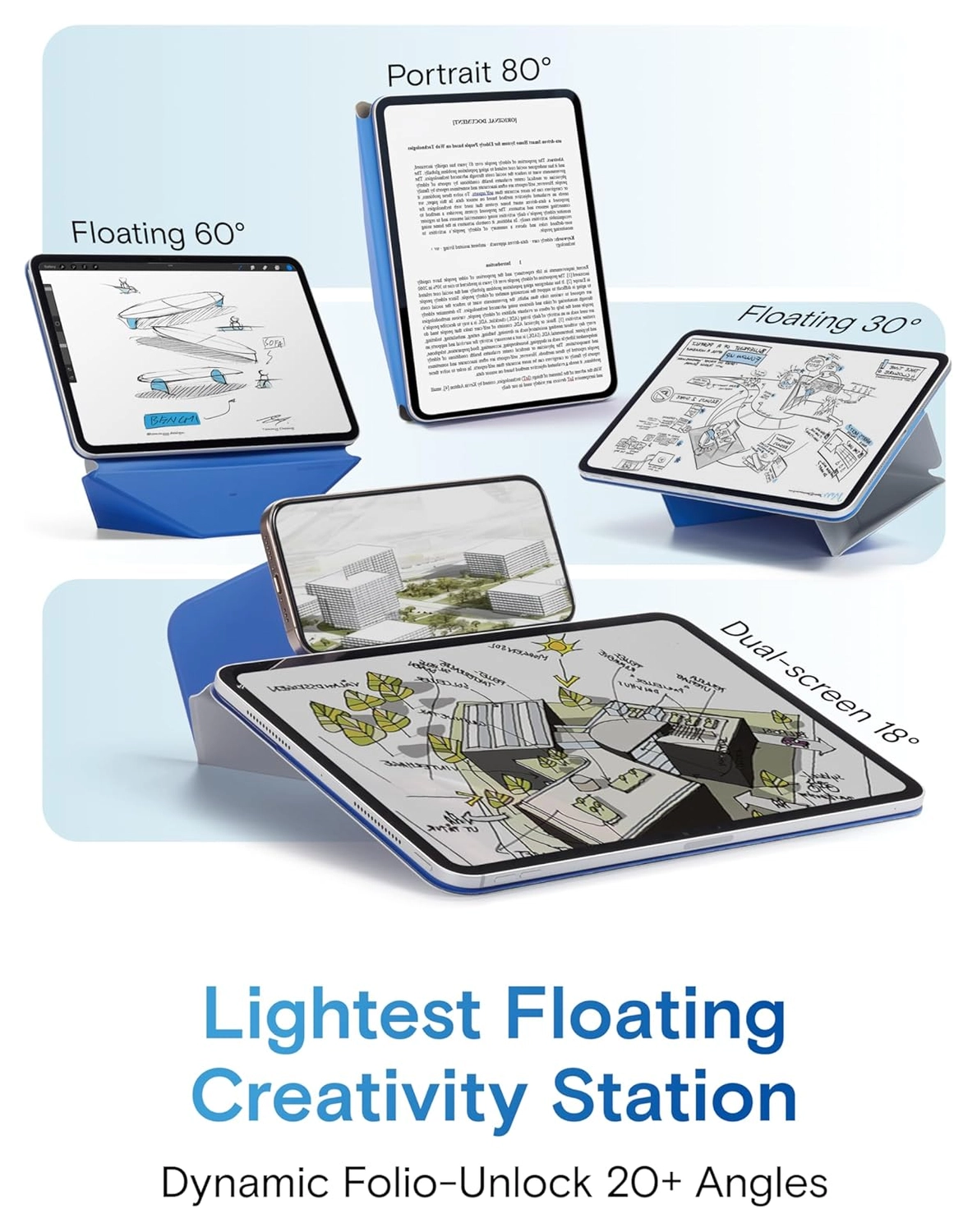 MOFT Dynamic Folio iPad Air 11 (24/25/26) / Air 10.9 (2022/2020) Hoes Grijs afbeelding 4