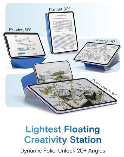 MOFT Dynamic Folio iPad Air 11 (24/25/26) / Air 10.9 (2022/2020) Hoes Grijs afbeelding 4