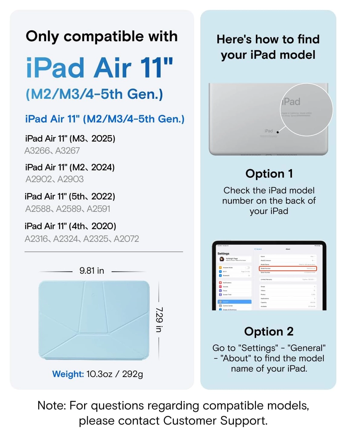 MOFT Dynamic Folio iPad Air 11 (24/25/26) / Air 10.9 (2022/2020) Hoes Blauw afbeelding 2