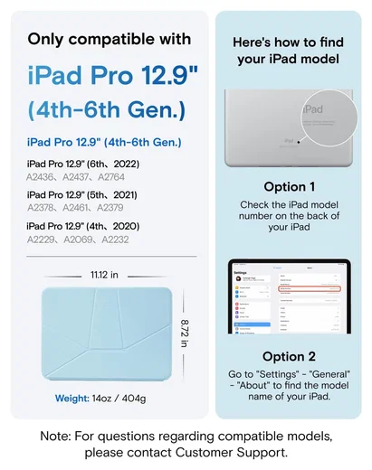 MOFT Dynamic Folio iPad Pro 12.9 Hoes Book Case met Standaard Blauw afbeelding 2